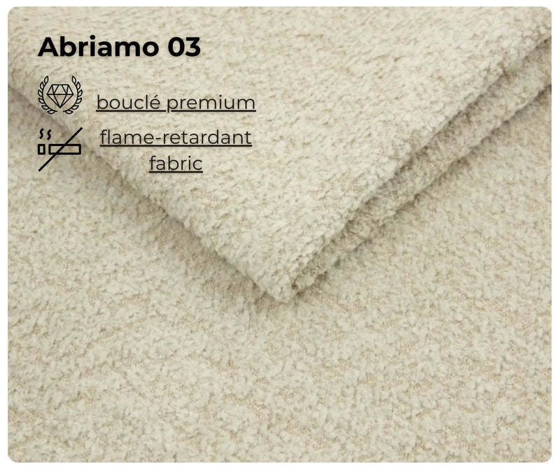 Tkanina bouclé Abriamo 03 premium o miękkiej strukturze i właściwościach flame-retardant fabric