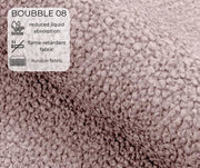 Różowa tkanina Bubble 08 boucle z właściwościami hydrofobowymi i trudnopalnymi