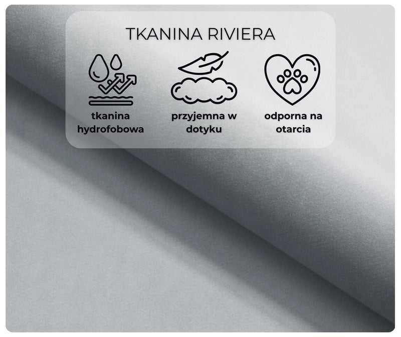 Tkanina Riviera hydrofobowa przyjemna w dotyku i odporna na ścieranie